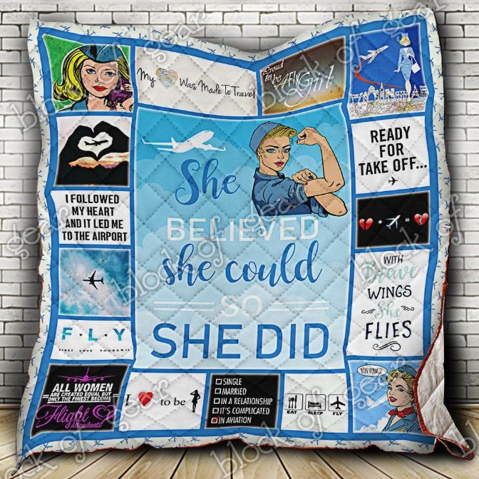 Flight Attendants I Followed My Heart Quilt Blanket - Perfect Gifts for Flight Attendants