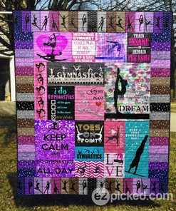 Flip, Twist, And Tumble With Gymnast Quilt Blanket