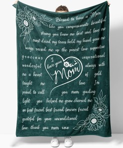 Floral Personalized Love for Mom Quilt Bedding Set with Custom Design