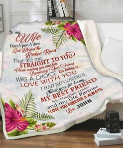 Floral Personalized To My Wife My Life Partner Quilt Bedding Set for Wife From Husband