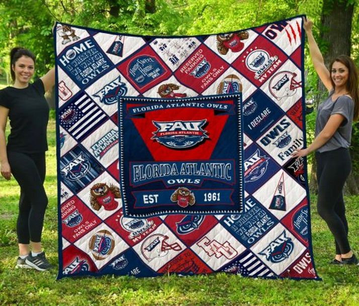 Florida Atlantic Owls NCAA Collection Collected Quilt Bedding Set for Girls