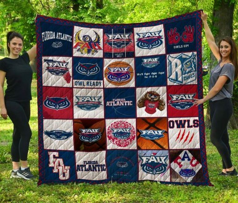 Florida Atlantic Owls NCAA Quilted Bedspread for Ultimate Comfort