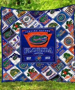 Florida Gators EST 1853 Collage Quilt Bedding Set with Team Designs