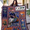 Florida Gators Quilt Blanket LC48 with College Football Team Logo and Colors