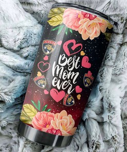 Florida Panthers NHL Tumbler: Best Mom Ever with Cool Flower Design, Ideal Tumbler Gift for NHL Fans