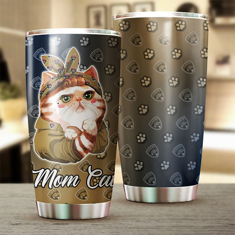 Florida Panthers NHL Tumbler - Cat Mom Design Tumbler - Image 2