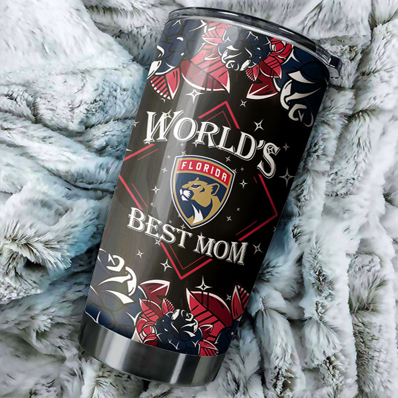 Florida Panthers NHL Tumbler for Mom - World's Best Mom with NHL Logo