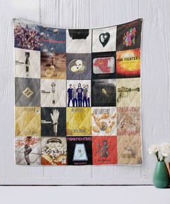 Foo Fighters Vintage Rock Band Quilted Comforter - King Size