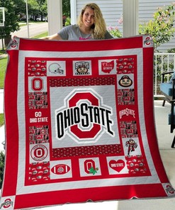 Football Big Ohio State Buckeyes NCAA Quilt Bedding Set for Fans
