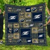 Football Ncaa Akron Zips Quilt Bedding Set with Collected Loved Quilt Blanket for Fans