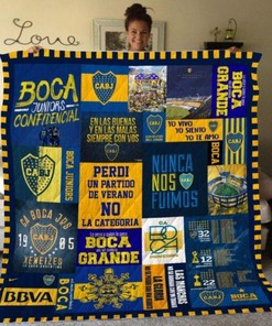 Football Team Boca Juniors Quilt Bedding Set for Sports Fans
