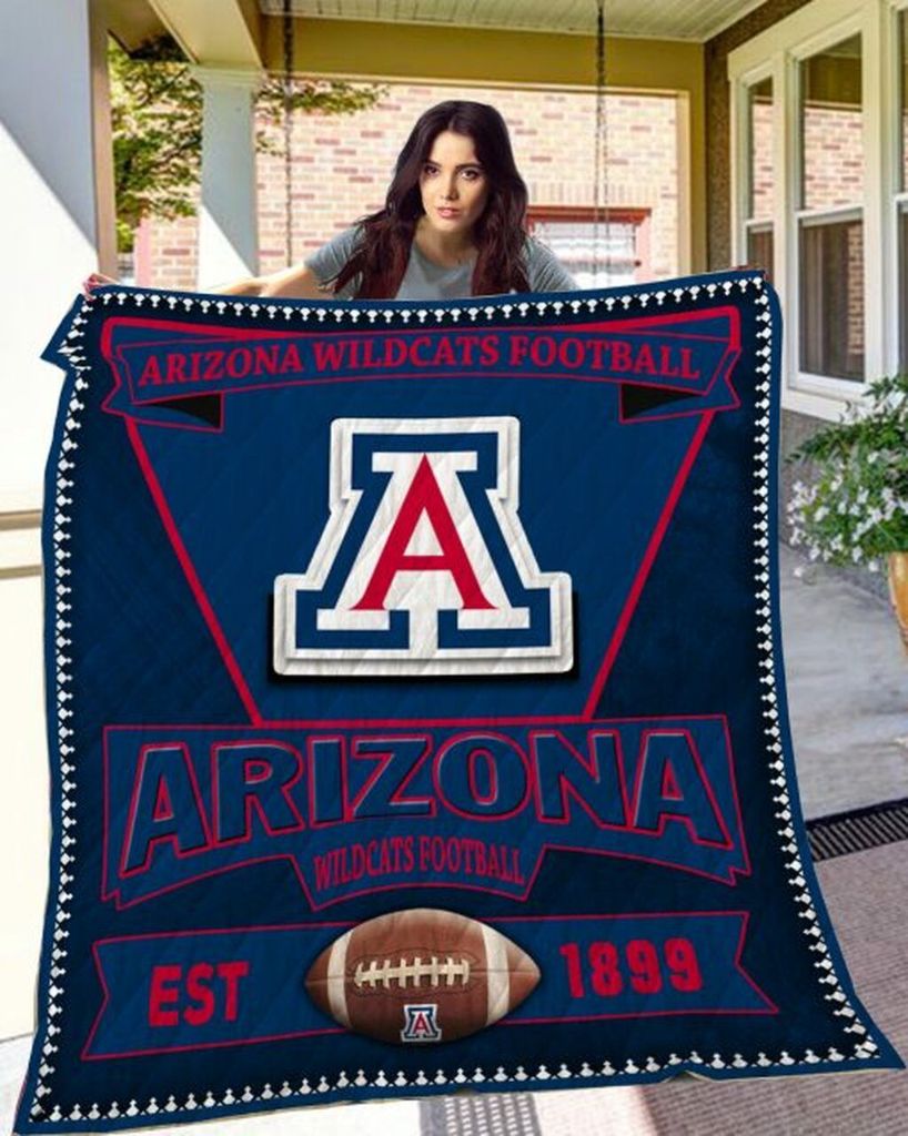 Football Team Ncaa Arizona Wildcats Combined Quilt Bedding Set for Teens