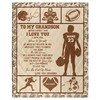 Football To My Grandson Love Grandma Personalized Blanket For Grandson Birthday Sports Bedding Set