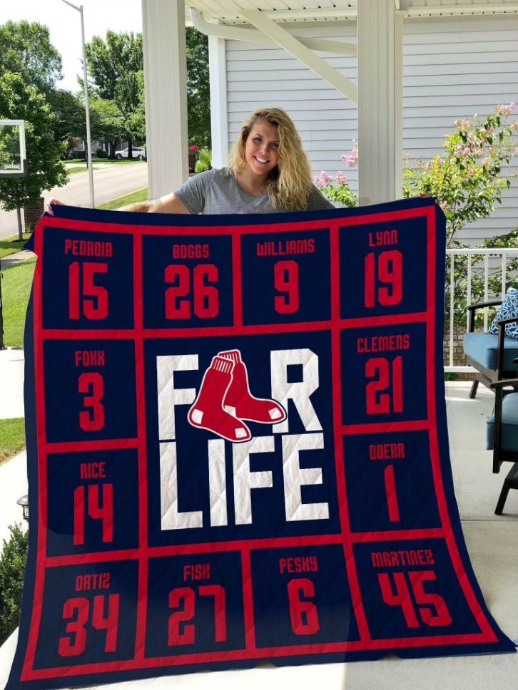 For Life Boston Red Sox Quilt Bedding Set for Sports Fans