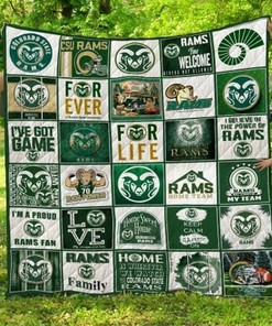 For Life Ncaa Colorado State Rams Collection Quilt Bedding Set with Soft Quilt Blanket