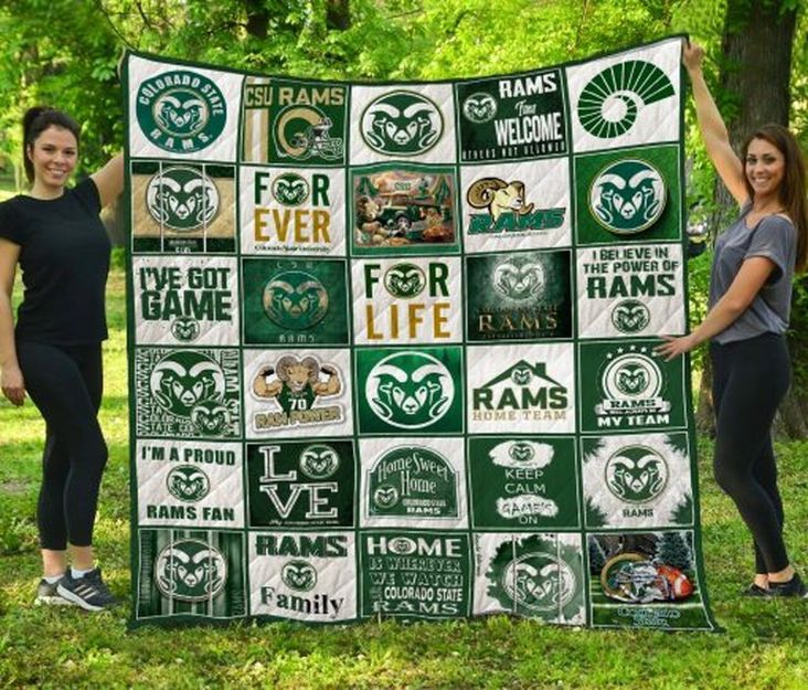For Life Ncaa Colorado State Rams Collection Quilt Bedding Set with Soft Quilt Blanket