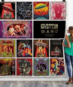 For Rock Fans Led Zeppelin Rock n Roll Quilt Bedding Set