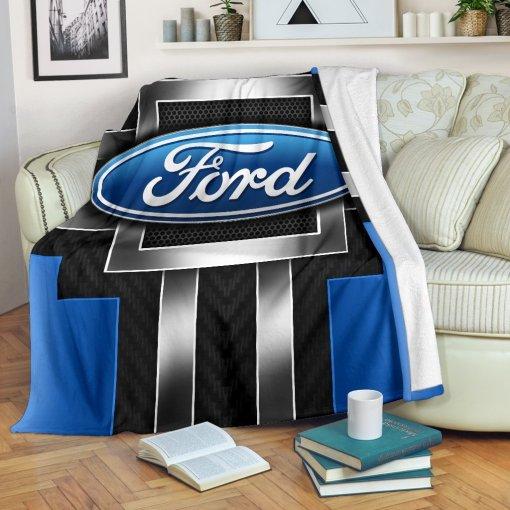 Ford Logo Quilt Bedding Set - A Must-Have For Car Enthusiasts
