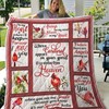 Fore In My Heart Cardinal Quilt Blanket - Always On My Mind for Loved Ones