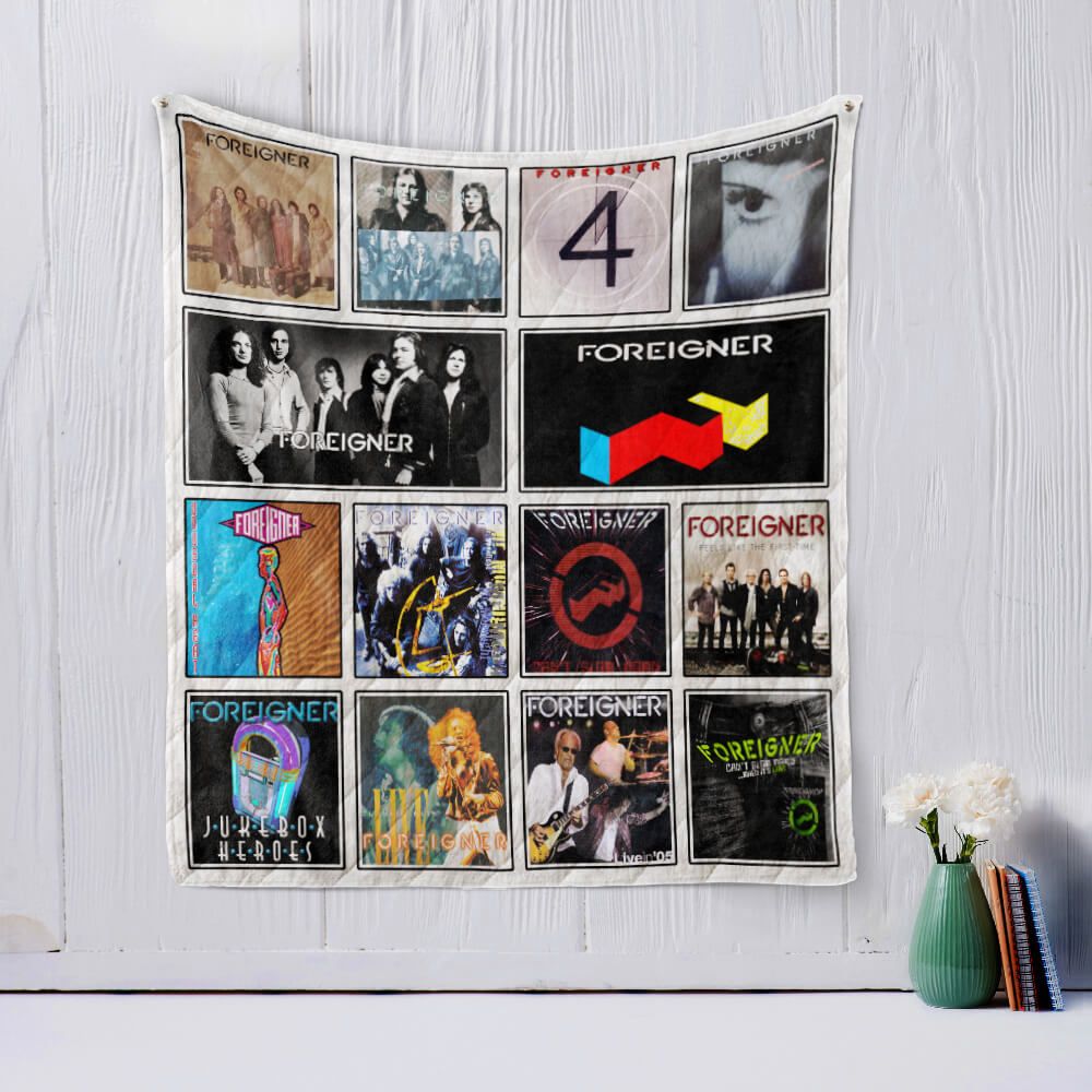 Foreigner Band Quilt Blanket for Fans of Classic Rock