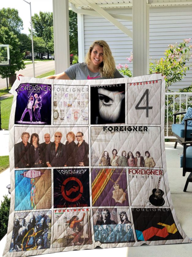 Foreigner Band Vintage Combined Quilt Bedding Set for Music Lovers
