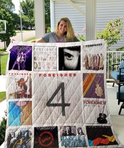 Foreigner's Greatest Hits Collection Quilt Bedding Set, Perfect Gift for Music Lovers