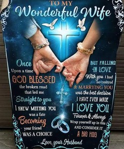 Forever & Always Wedding God To My Wonderful Wife Quilt Bedding Set for Wife From Husband