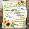 Forever Love Sunflower Blanket For Granddaughter from Grandma