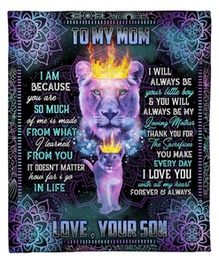 Forever and Always with Your Loving Mom â€“ Comfy Fleece Blanket