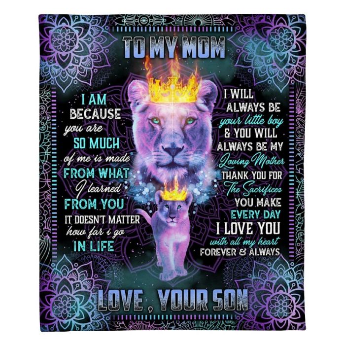Forever and Always with Your Loving Mom – Comfy Fleece Blanket