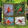 Four Seasons Cardinal Quilt Bedding Set with Bird Designs