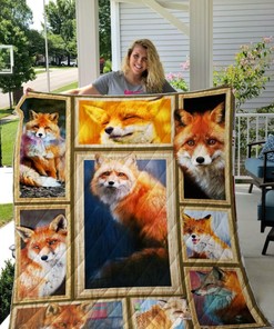 Fox Picture Art Collection Quilt Bedding Set, Ideal for Nature Lovers