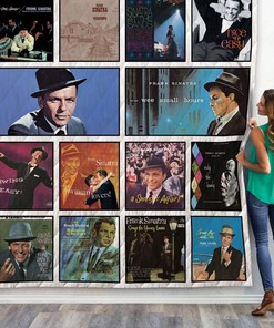 Frank Sinatra Album Combined Vintage Quilt Bedding Set for Fans of the Singer