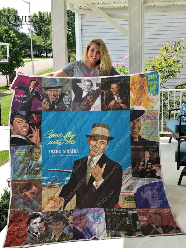 Frank Sinatra Ol'Blue Eyes Albums Collection Quilt Blanket - A Classic Addition to Your Bedroom