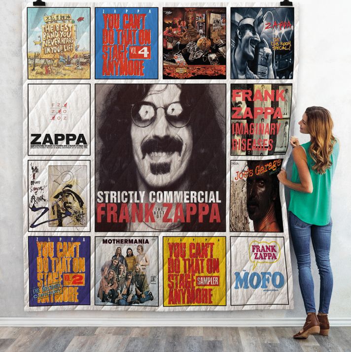 Frank Zappa Albums Collection Quilt Blanket - Stay Cozy With Frank Zappa's Best Albums Quilt Blanket For Fans