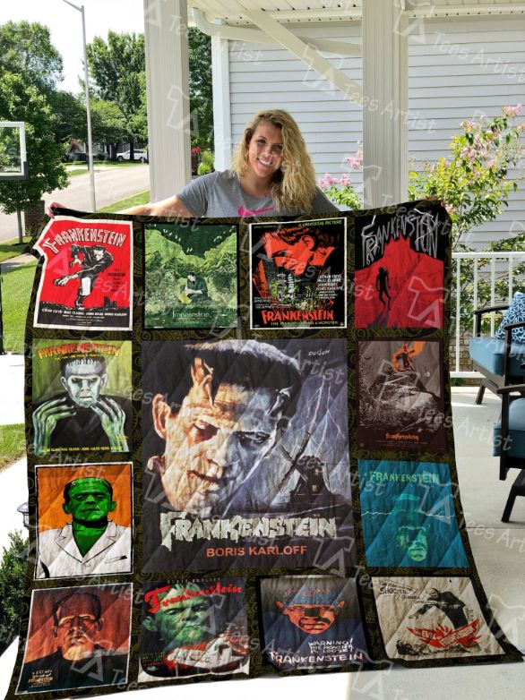 Frankenstein-Inspired Boris Karloff Halloween Quilt Blanket