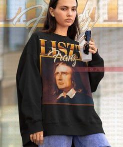 Franz Liszt Classical Music Pianist Homage Sweatshirt - Retro 90s Tee for Fans of Movie Shirts for Men