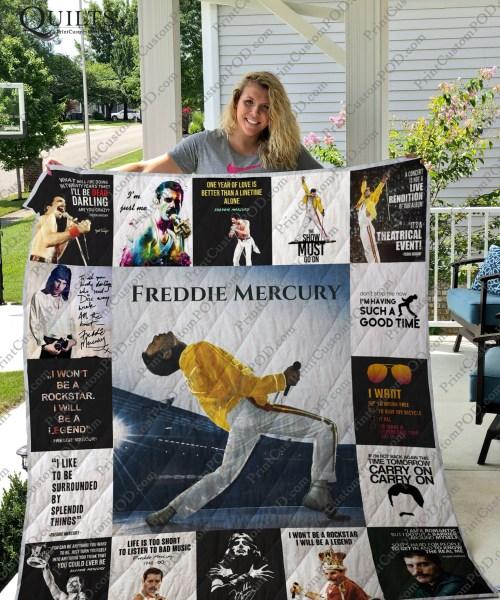 Freddie Mercury Queen T-Shirt Quilted Bedding Set - Twin Size