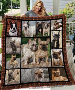 French Bulldog with Friend Quilt Bedding Set for Dog Lovers