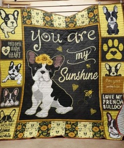 French Bulldog's Sunshine Quilt Blanket for Dog Lovers