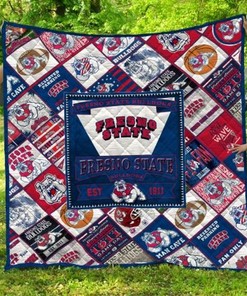 Fresno State Bulldogs Ncaa Quilt Bedding Set for Kids