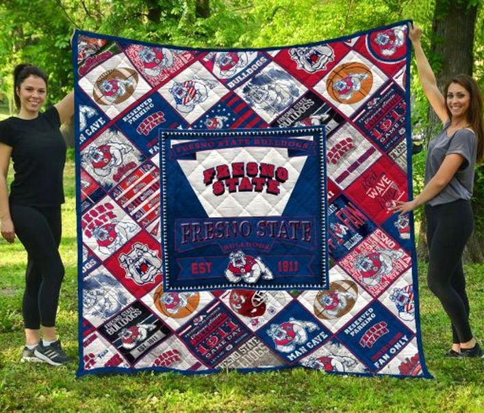 Fresno State Bulldogs Ncaa Quilt Bedding Set for Kids