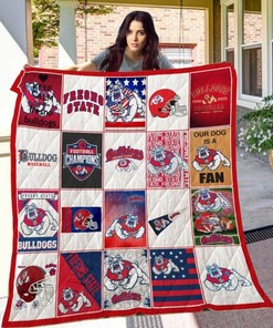 Fresno State Bulldogs Ncaa Quilt Blanket - Show Your Support in Style