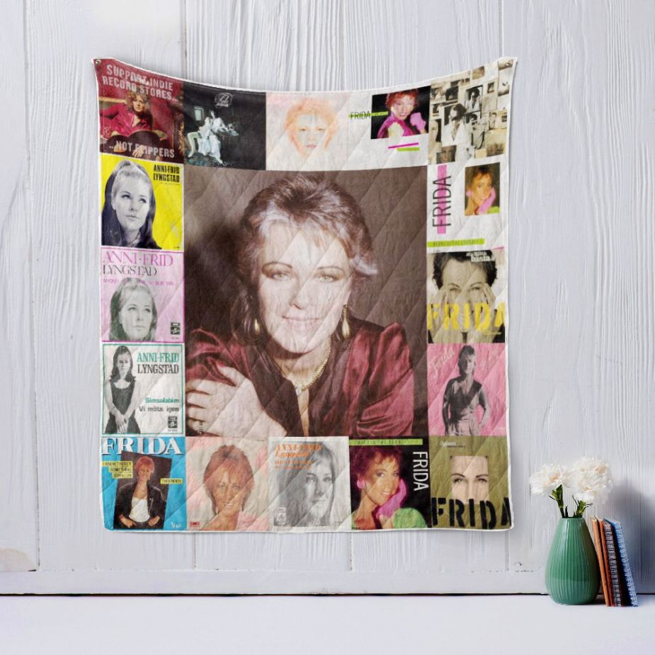 Frida Anni-frid Lyngstad Retro Quilt Blanket - Add a Touch of Retro to Your Bedroom with this Quilt Bedding Set