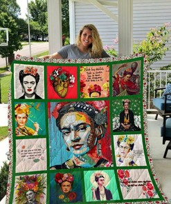 Frida Kahlo Inspired Quilt Bedding Set Vintage Style for Girls