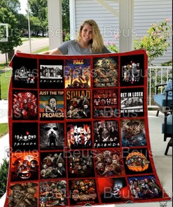 Friends Psychodynamics Horror Movie Characters Halloween Quilt Blanket