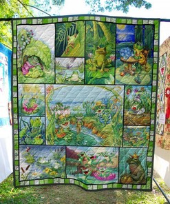 Frog Cg080526 Quilt Blanket Bed Set with Cartoon Style