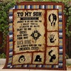 From Mom to My Son Enjoy The Ride Personalized Quilt Bedding Set - Best Gift for Son from Mom