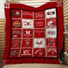 Frost N Warning Ncaa Nebraska Cornhuskers Green Quilt Bedding Set with Soft Quilt Blanket
