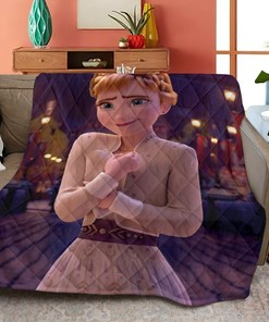Frozen Song Lyric Elsa Fleece Blanket Gift Set for Fans with Musical Touch